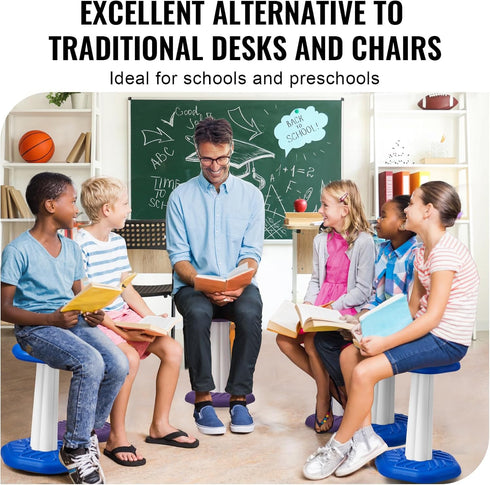 7-14, VEVOR Kids Wobble Chair, Active Chair with Sponge Cushion, Wobble Stool Improves Focus, Posture and Calm