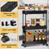3 SPACEKEEPER Slim Rolling Storage Cart, Tier Bathroom Storage Organizer Laundry Room Utility Cart Mobile Shelving