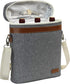 3 Bottle Insulated Wine Tote Carrier Bag - Portable Travel Padded Wine Cooler with Corkscrew Opener