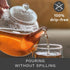 Creano Glass Teapot 54oz (1600ml) with Integrated Stainless Steel Infuser and Glass Lid for Loose Teas