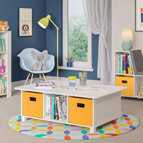 RiverRidge 2 Pc Storage Set Folding Bin, Golden Yellow, 10.5 x 10.5 x 10 inches