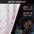 95% 84 Inches Grommet 52 Inch MEETSKY Pink Curtains for Girls Bedroom Blackout Nursery Curtains Long- Leaf Patterned