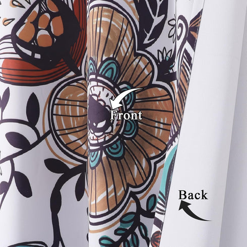 Pack 2,Bohemian Room,Grommet Drapes,52x102 Inch Estelar Textiler Vintage Garden Plants Herbs Print Blackout Curtains