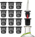 Esatto 12 Pieces Liquor Pourer Adapters Set for Large Olive Oil and Liquor Bottles - Converts Spout to Large Pour Spout
