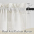 RYB HOME Semi Sheer Valances - Linen Textured Sheer Curtains for Kitchen Bathroom Cafe Bedroom, 2 Panels, 52 x 18 inches