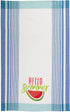 DII Summer Fun Watermelon Collection Dishtowel Set of 3, Hello Summer