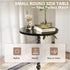 Wood Drink Table, Round Side Table for Small Spaces, Pedestal End Table Modern Accent Nightstand for Living Room