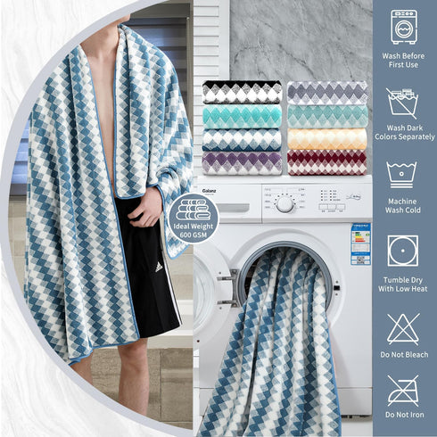 8 Set |2 Towels,2 Towels,4 600GSM Set Piece Bathroom Towel Oversized Bath Hand Washcloths| Soft Hotel Towel Large Bath