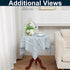 Gernaice 24x24 Inch, Boho Striped Small Square Tablecloth Premium Linen Blend with Cutwork Embroidery, Dustproof