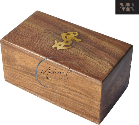6-Inch Brass Telescope with Wooden Case - Perfect for Pirate Adventures