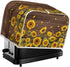 Sunflower Print Toaster Cover Dustproof Bread Maker Cover, Universal 2 Slice Oven Cover Appliance Cover