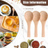 Boao 50 Pcs Small Wooden Spoons, 3.5'' L, Mini Wood Natural Tiny Spoons for Jars, Sugar, Creamer, Honey