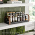 Expandable Three-Tier Spice Shelf - Bellwood Design in Black/Walnut
