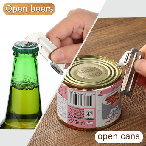 Honeydak Military P38 Can Openers with Key Ring, 12 Pieces Stainless Steel Portable Survival Camping Can Openers for