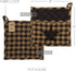 VHC Brands Black Star Cotton Pot Holder, 8x8, Black