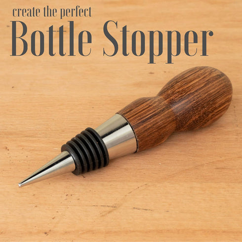 3/8" 16 (10 Savannah Classic Chrome Style Bottle Stopper with x tpi Threaded Post For Attaching Hand Made or Lathe