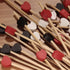 BambooMN 7.1" Decorative White Heart Bamboo Cocktail Picks, 100 Pieces for Events, Holidays, Parties