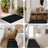 KGORGE Black Waffle Bath Mat, 17" X 24" Non Slip Ultra Soft Rug for Bathroom Decor, Boho Super Absorbent with Tassels