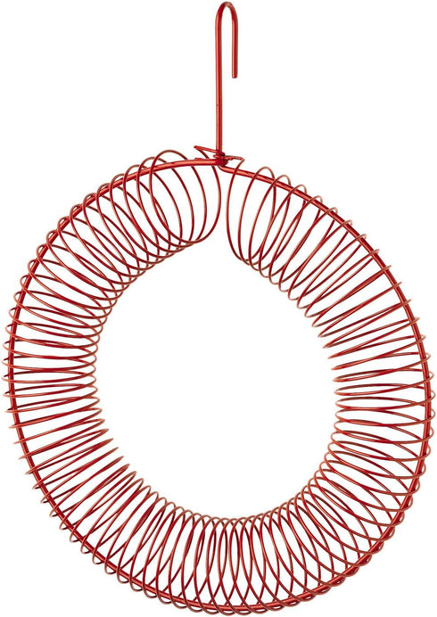 Whole Peanut Red Wreath Feeder for Squirrels and Blue Jays by Songbird Essentials