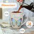 Christian Art Gifts Botanic Blue Butterfly Ceramic Coffee Mug, 12 oz - Inspirational with Bible Verse: Grace - Eph. 2:8
