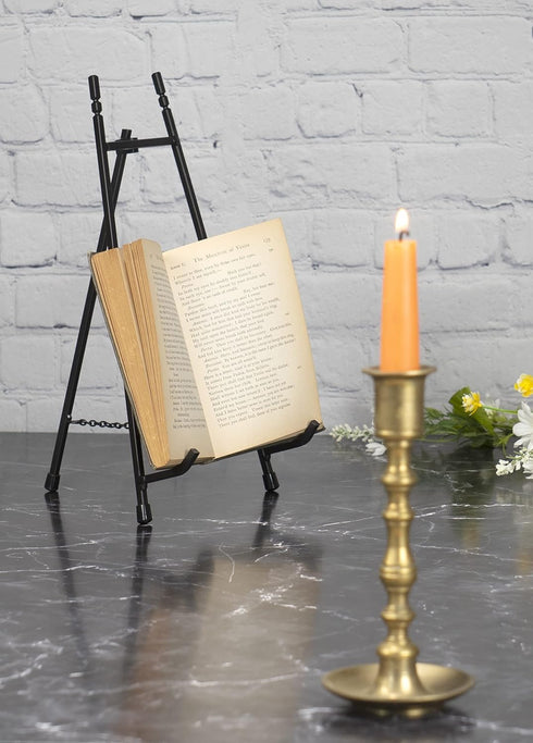 Red Co. 13” Tall Modern Metal Tripod Plate Stand and Art Holder Easel, Black by Red Co.