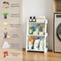 3-Tier (11.8" 15.7" 27.6" Bathroom Ladder Shelf Freestanding, White Floor Shelves Open Shelving Unit, Small Bookshelf