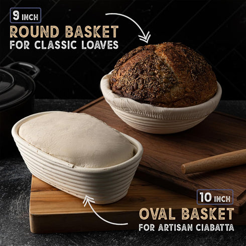 Illumive Sourdough starter kit, Inclusive sourdough bread baking supplies. Sourdough Starter Jar, banneton bread