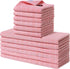 Homaxy Kitchen Towels and Dishcloths Set, 12 x 12 and 13 x