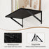 Heimlove 16W 8D Set 2, Black Deep Floating Shelves for Wall, x Wood Wall Shelves of Wide Floating Bookshelf for Living