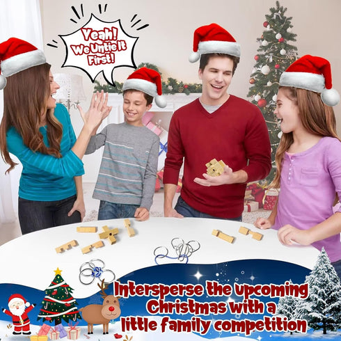 2026 24 Countdown Advent Calendar - Brain Teaser Puzzles for Teens Adults Older Kids, Pcs Metal & Wood Puzzle Christmas
