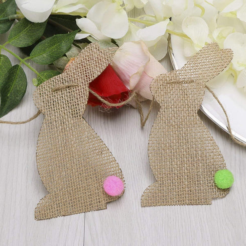 BinaryABC Easter Bunny Rabbit Burlap Banner - Easter Decorations