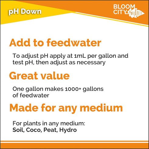8 oz Bloom City pH Down Liquid pH Adjuster