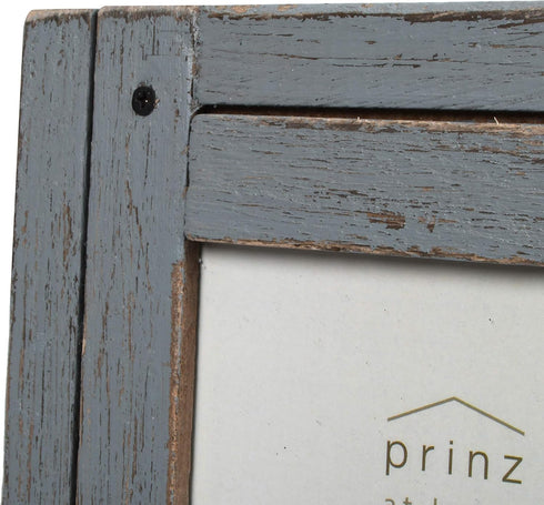 Prinz Homestead Rustic Wood Picture Frame, 5-Inch by 7-Inch, Distressed Finish, Tabletop or Wall Mount