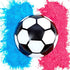Ultimate Party Supplies Gender Reveal Soccer Ball | Blue and Pink Powder