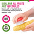 2Pcs Set Vegetable Brush Scrubber for Food Fruit and Veggie Brush Silicone Top and Ultra-Strong Bristles Potato