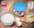 MILTON Mixing Bowl Set with Lids, 6 Bowls & 6 Covers, Plastic Airtight Nesting Containers for Meal Prep (Blue)