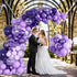 ZizasAry 136-Pack Metallic Purple & Lavender Lilac Balloon Garland Kit - Chrome Purple, Dark/Light Purple Balloons