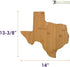 Totally Bamboo Serving & Cutting Board, Texas State Shaped Bamboo