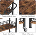 Slim Rolling Storage Cart, 4 Tier Kitchen Utility Cart with Wheels, Narrow Bathroom Shelving Unit, Brown