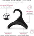 Bag-a-Vie Purse Hanger for Closet, Handbag Organizer Hooks for Hanging Bags & Purses, Black Plastic