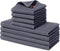Homaxy 100% Cotton Kitchen Towels Set, 12 x 12 Inches & 13 x 28 Inches, Set of 8 Ultra Soft Absorbent Dish Towels