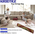 Clear Carpet Bag, 4 Pcs Plastic Rug Storage Bag with 10 Ties, Fits Rugs up to 5' x 7', Heavy Duty for Moving and Storage