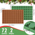Christmas Silicone Molds Mini Xmas Tree & Gingerbread Candy Chocolate Mould, Non-Stick Baking Mold for Cake Decor, 2Pcs