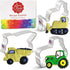 Ann Clark Construction Cookie Cutters 3-Pc. Set Made in USA, Bulldozer, Dump Truck, Tractor