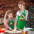 4 Pack Suhine Christmas Aprons Adults Green Christmas Kitchen Cooking Baking Cookie Crew Matching Aprons with Pockets