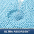 smiry Chenille U-Shaped Toilet Bathroom Rugs, Soft Absorbent Non-Slip Contoured Mats for Bathroom Toilet