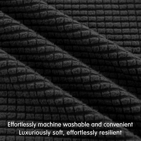 Hokway Stretch Cushion Covers for Sofa Seat Cushion, Slipcover Protector (Black, Small)