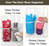 24 Closet, Over the Door Shoe Organizer with Crystal Clear Pockets and Metal Hooks Heavy Duty Hanging Shoe Storage Rack