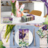 Chiisong 200 Pcs Easter Paper Napkins Bulks He Is Risen Napkins Disposable Spring Lily Purple Easter Bunny Egg Guest
