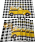Sweet Honey Bee Placemats Set of 6, Washable Heat-Proof Table Mats for Kitchen Dinner Banquet, Summer Bee Yellow Truck